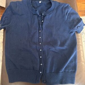 Women's Navy Button Down Shirt
